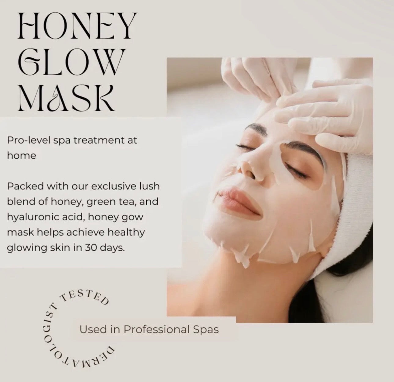 To Do List Honey Glow Mask- 30 spa sheets