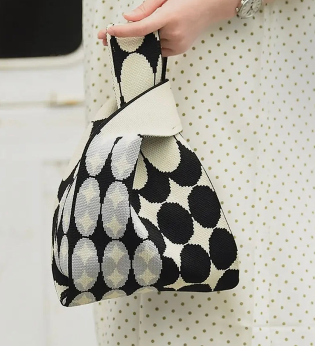 Knitted Wristlet Tote Bag