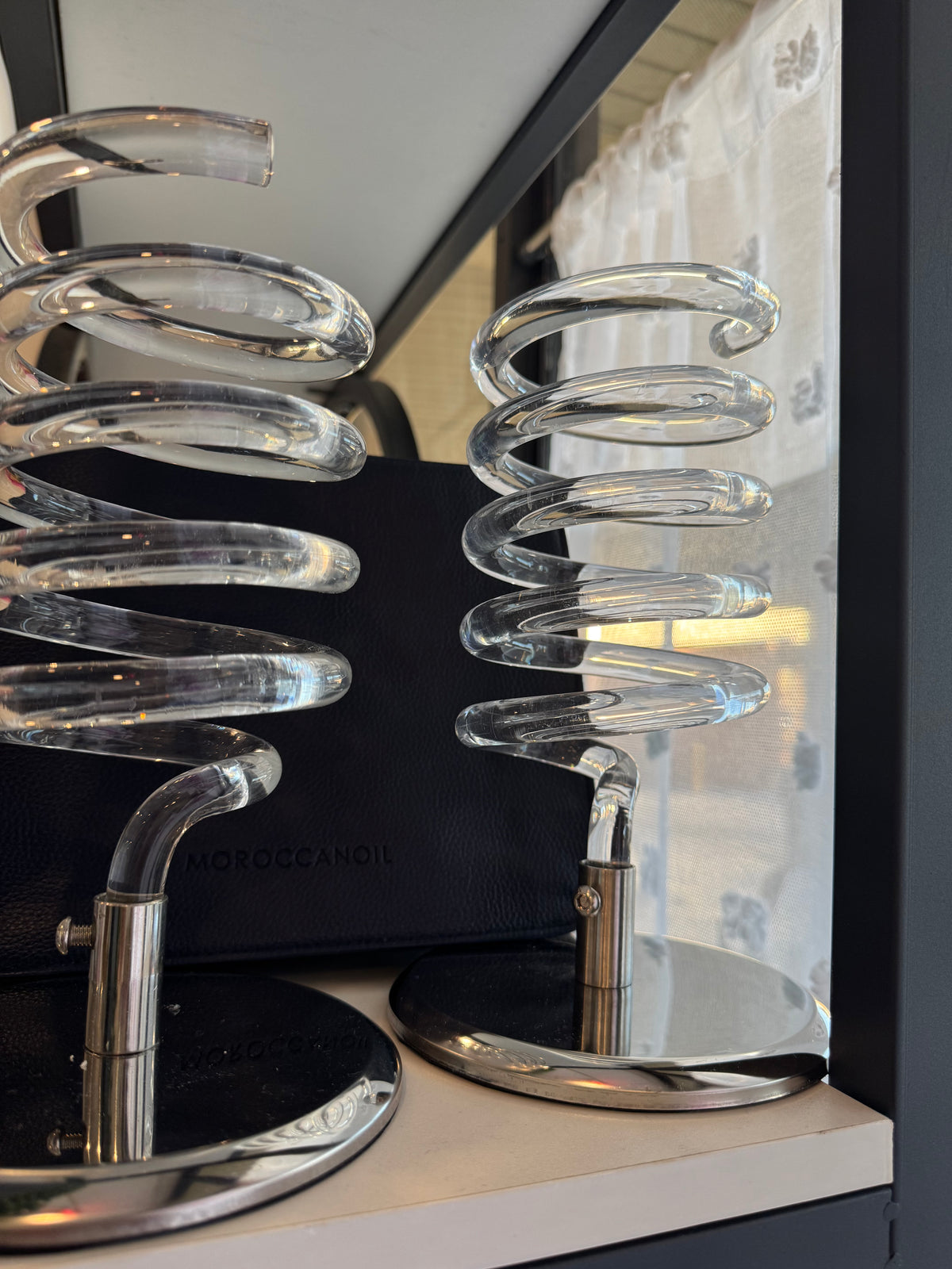 Spiraled Silicone Hair Dryer Holder