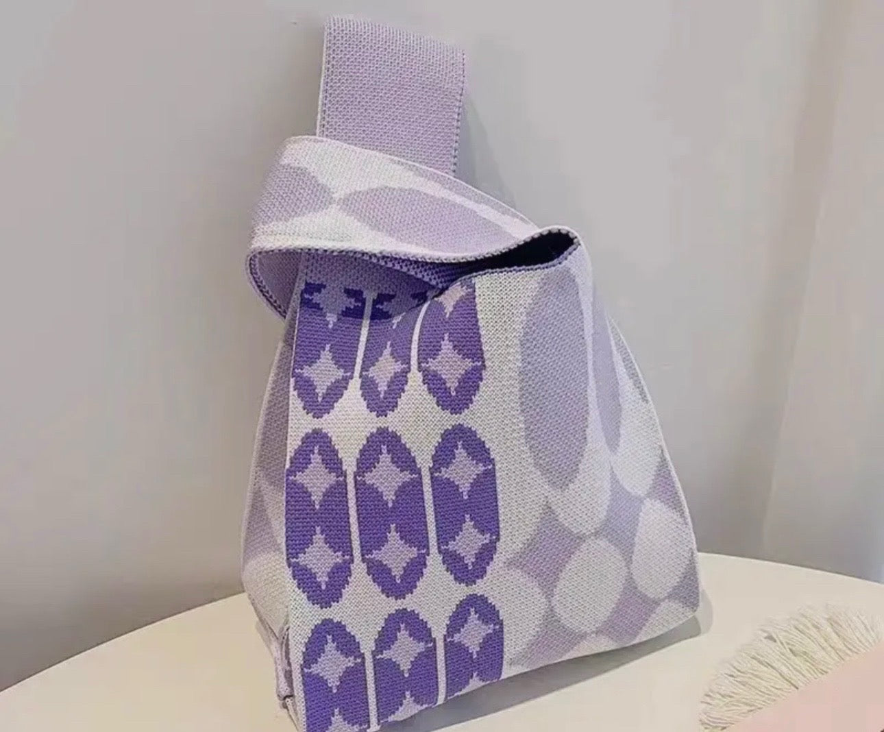 Knitted Wristlet Tote Bag