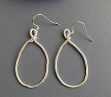 Load image into Gallery viewer, Gold Hammered Oval Hoops
