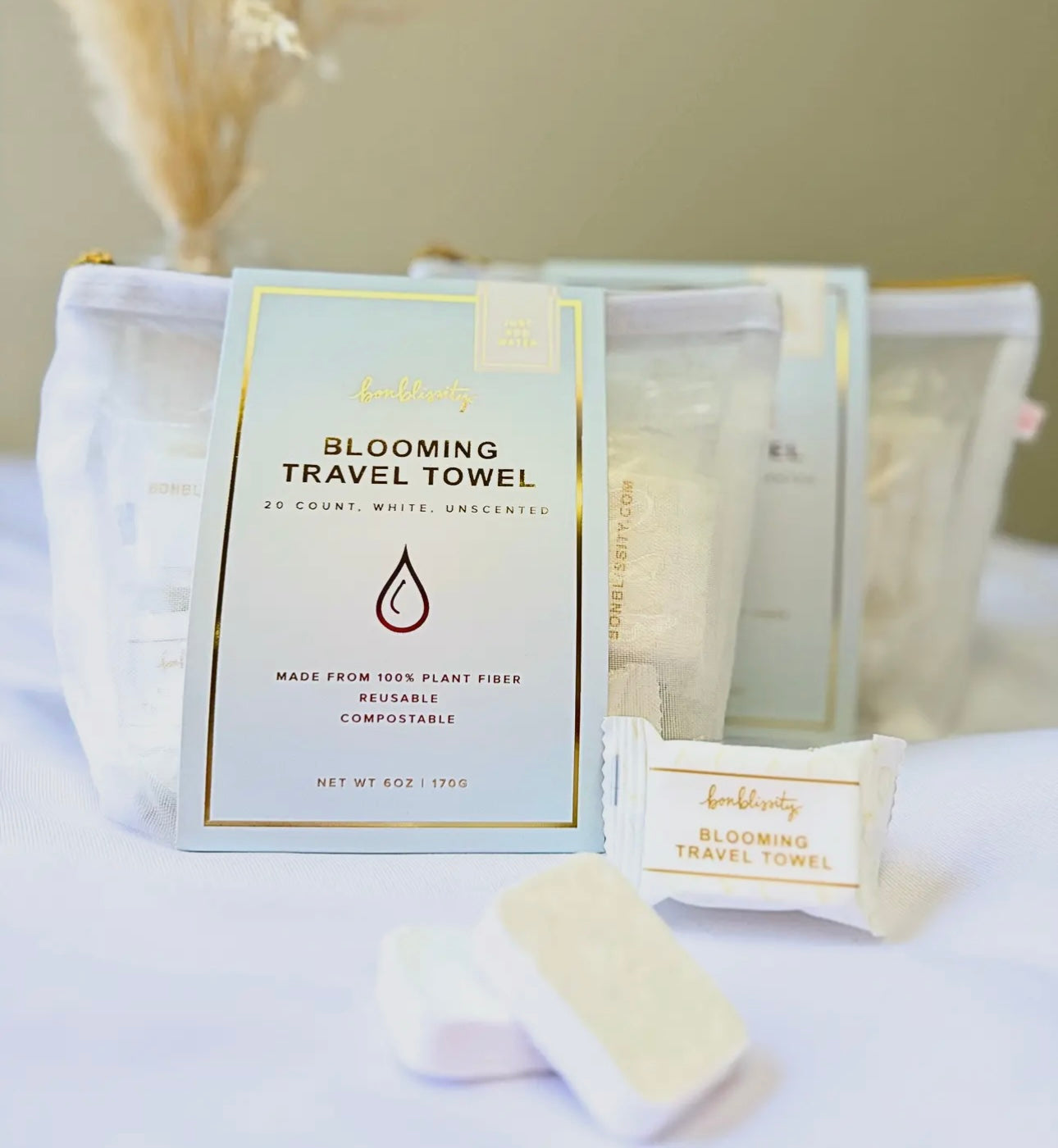 Blooming Travel Towels- 20 ct