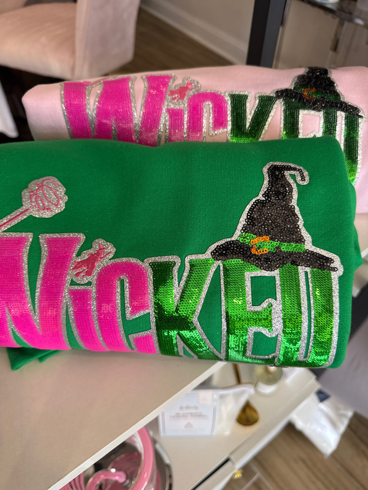 Pink & Green Inspired Sweatshirts