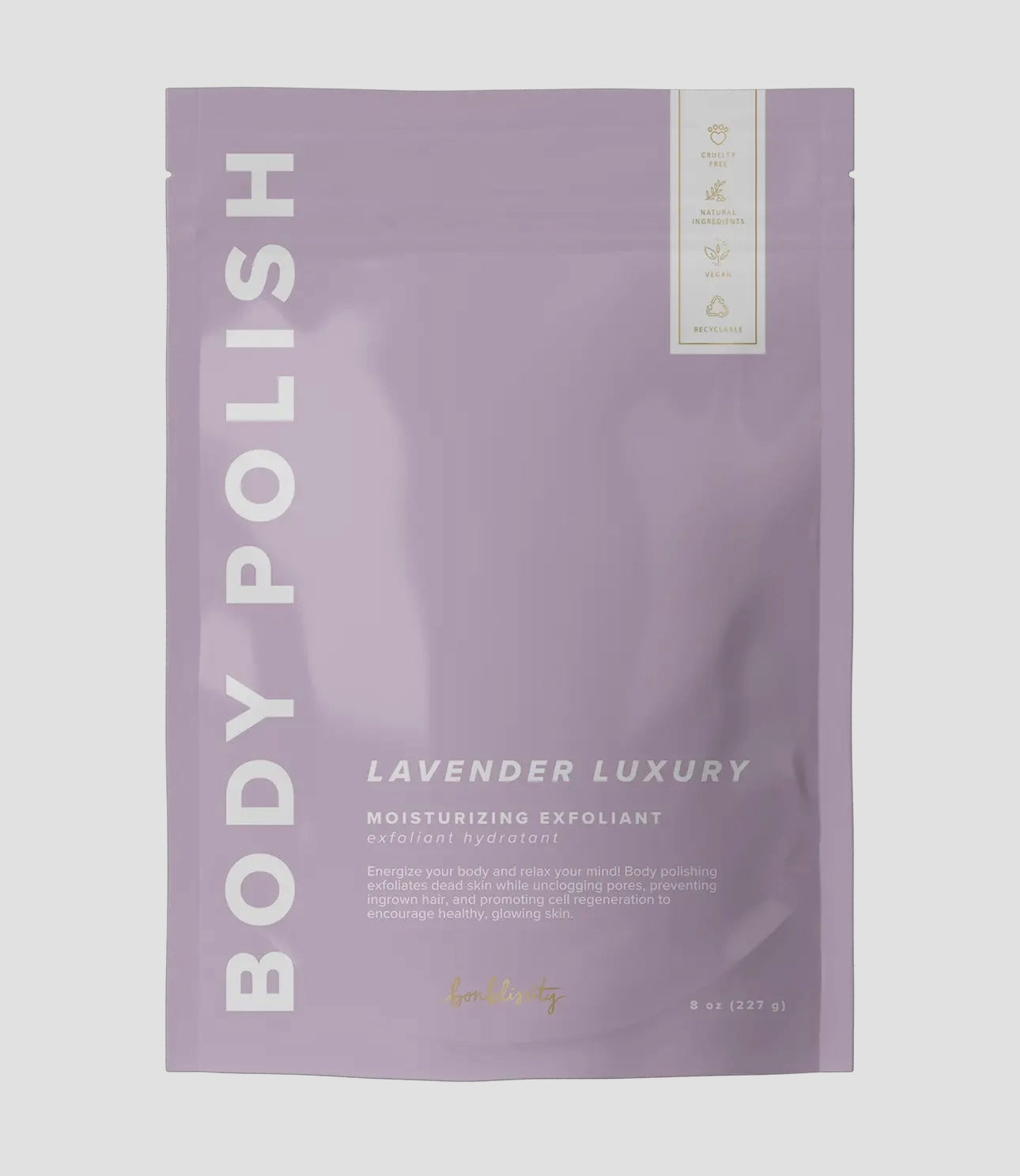 Bonblissity Lavender Luxury Body Polish w/ Gold Spoon