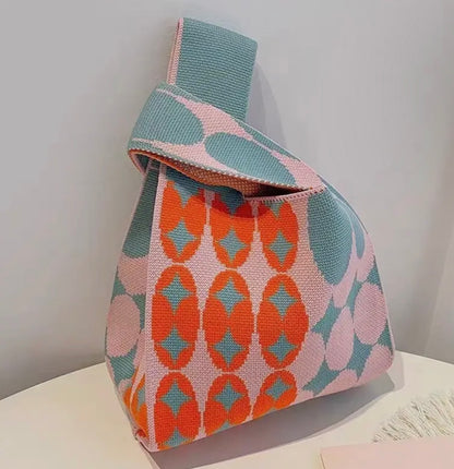 Knitted Wristlet Tote Bag