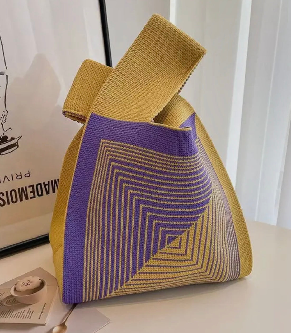 Knitted Wristlet Tote Bag