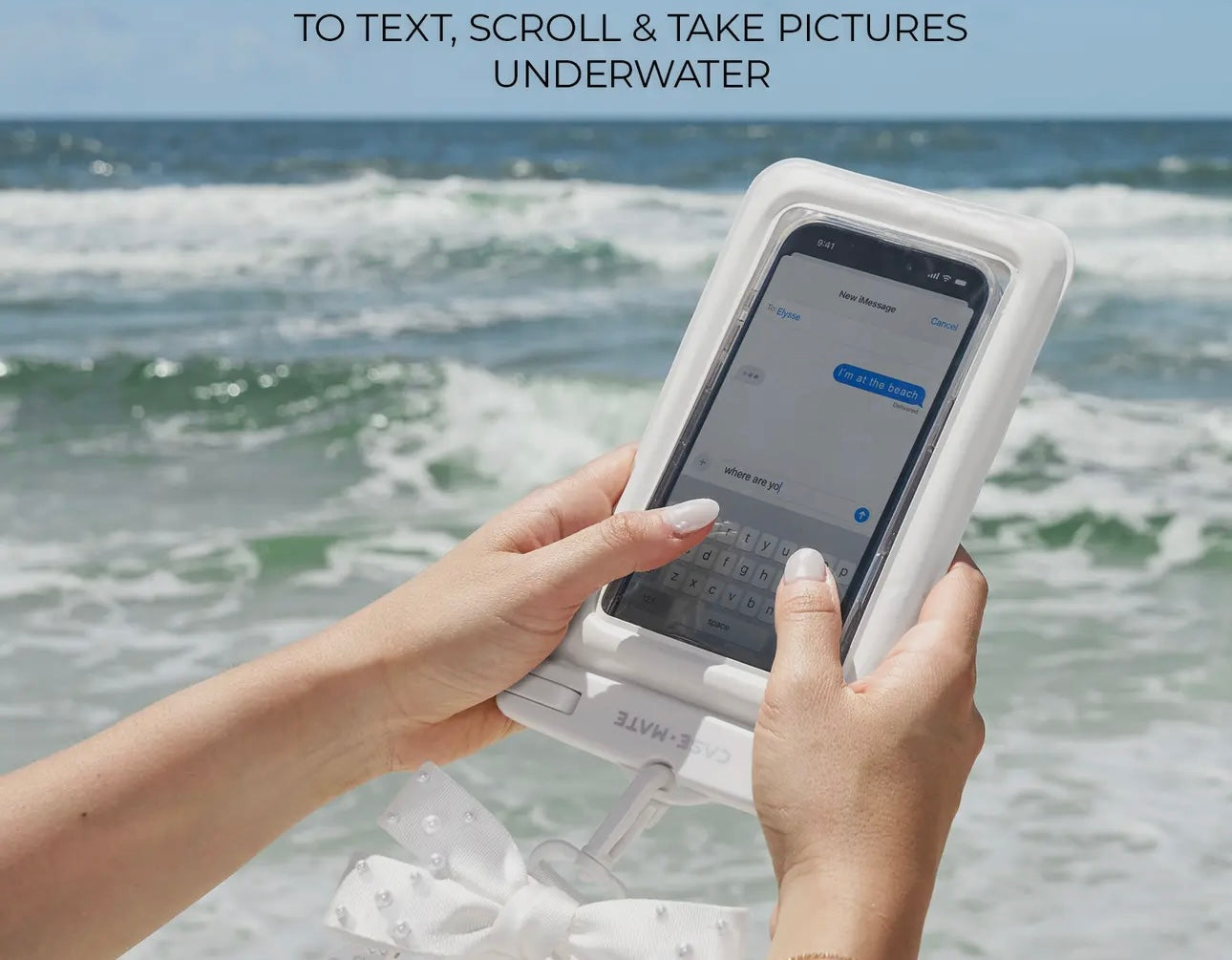 Casemate Ivory Pearl Bow Waterproof Phone Pouch